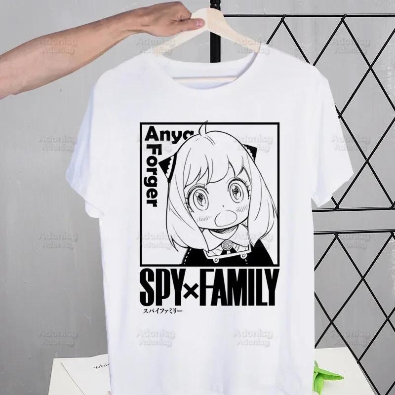 Anya Forger Printed T Shirt Men Yor Forger Tops Tees Harajuku Spy X FAMILY Tshirt Streetwear Hip Hop Male T-shirts