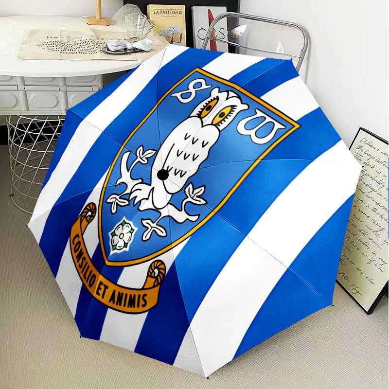 Owl Symbol Wednesday Automatic Folding Umbrella - 8-Rib Travel Umbrella with Auto Open/Close & Portable Gifts for Holidays or Birthdays
