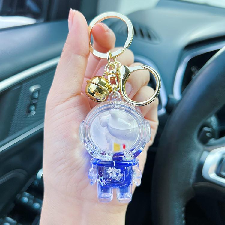 Astronaut Sand Liquid Keychain Unique Space Themed Key Ring For Keys Bags And