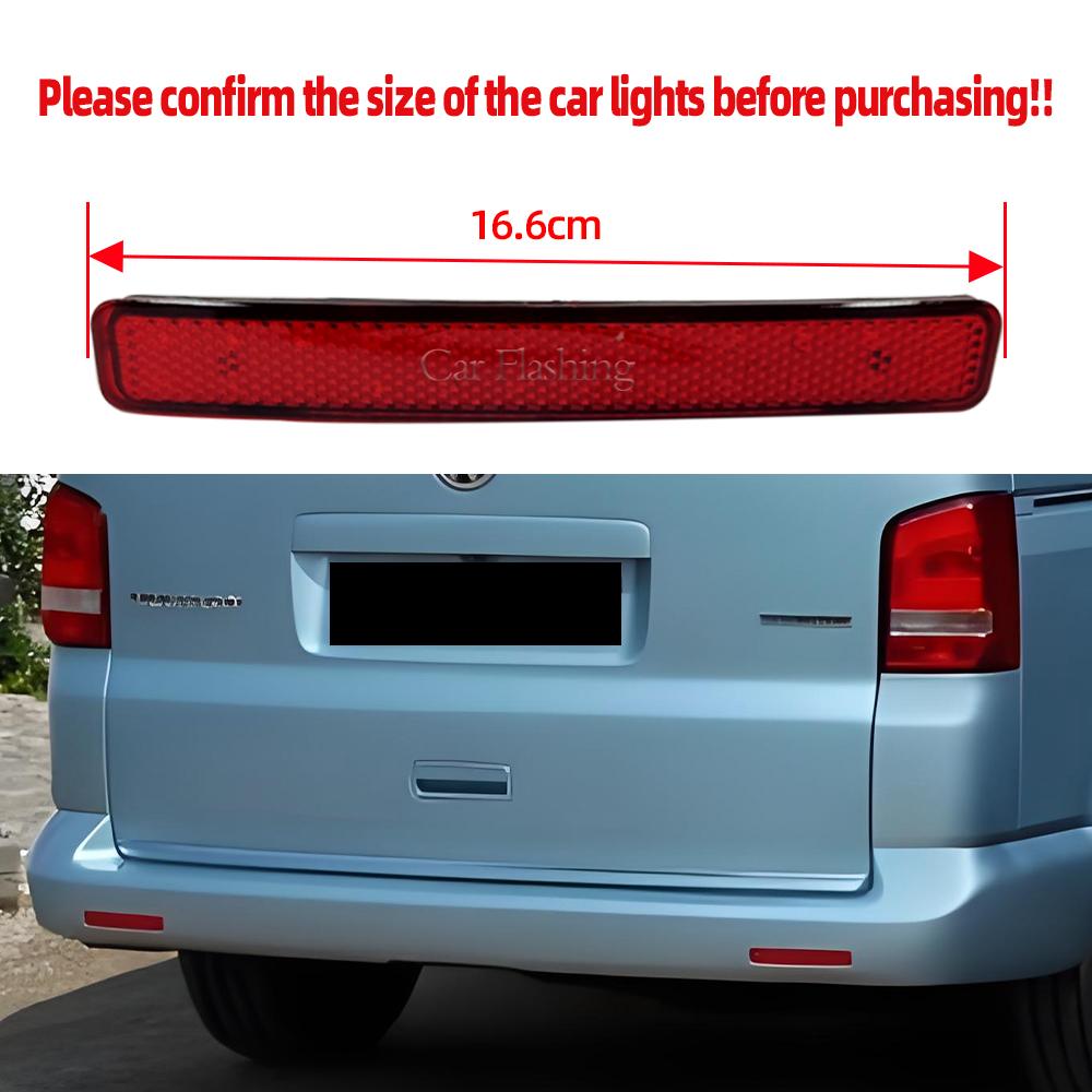 2pcs LED Rear Bumper Reflector Light For Volkswagen VW T5 Transporter Caravelle Multivan 2003-2011 Tail Brake Stop Signal Lamp