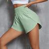 Women Shorts Solid Color Loose Type High Waist Split Comfortable Sports Shorts Daily Clothes