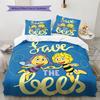 Maya the Bee  Pattern Bedding Quilt Set  Home Decoration  Gift (1 * Duvet Cover + 2 * Pillowcase  Without Core)
