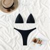 Bikini Badedrakt Dame Grime Badetøy Ny Solid Snøring Bikini Sett Sexy Thong Sommer Strand Badedrakt For Dame Todelt