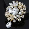 Luxurious Large Glass Crystal Pendant Brooch Lapel Pin Corsage Jewelry In Stock