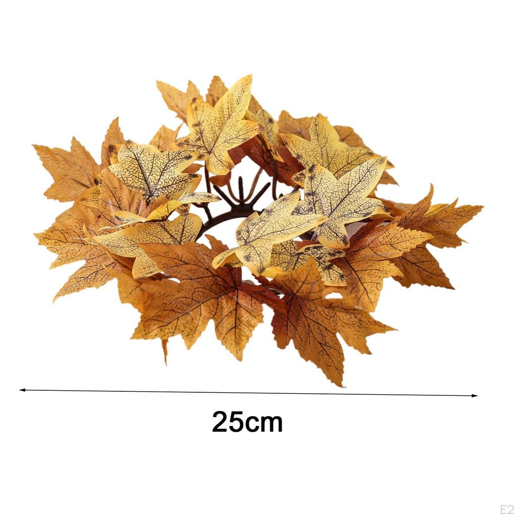 Leaves Autumn Holder Maple Candle Wreath