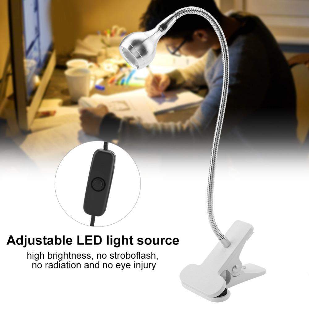 USB Powered USB LED Table Light With Clip LED Clip On Light Mini Desk Night Lamp Model Making