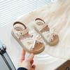 Dívčí sandály Sladká mašle Batole Děti Princezna Plážové boty Měkká podrážka 2025 Léto Nové Dětské ležérní boty Prodyšné Protiskluzové