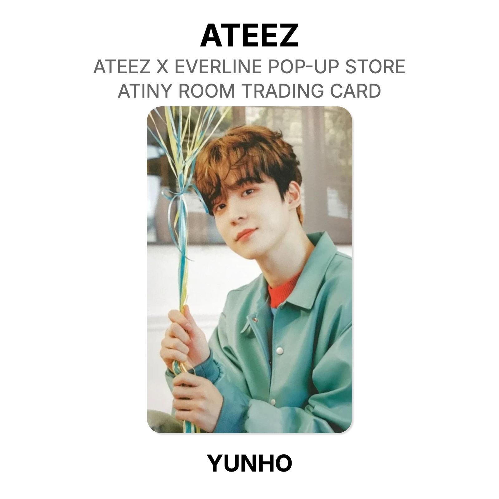 ATEEZ X EVERLINE POP-UP STORE ATINY ROOM TRADING CARD Official Photocard YUNHO 03