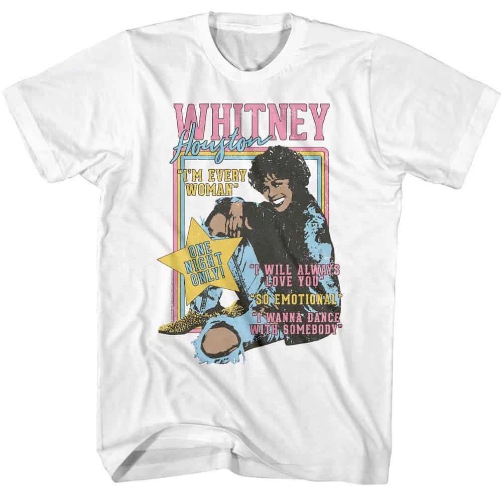 Whitney Houston One Night Only Men s T Shirt 4XL