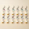 Keychain Pendant Inspirational Duck Design Key Holder with Birthstone Charm Encouragement Card Lightweight Healing Gift