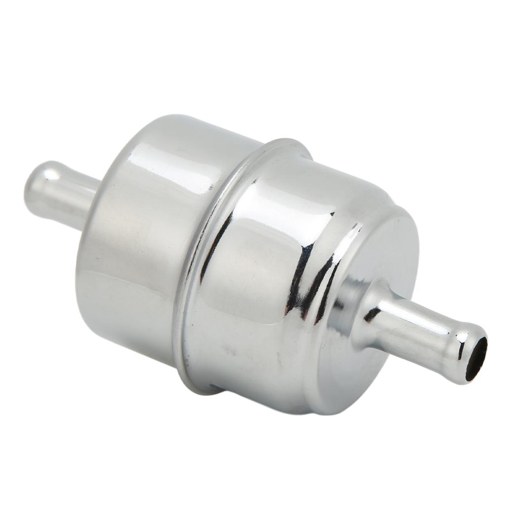 3 8in High Flow Fuel Filter Inline Hose 9746 Chrome Universial Replacement for Chevy