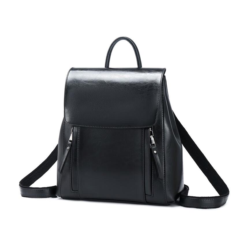 Retro Trendy Leather Convertible Backpack One Size