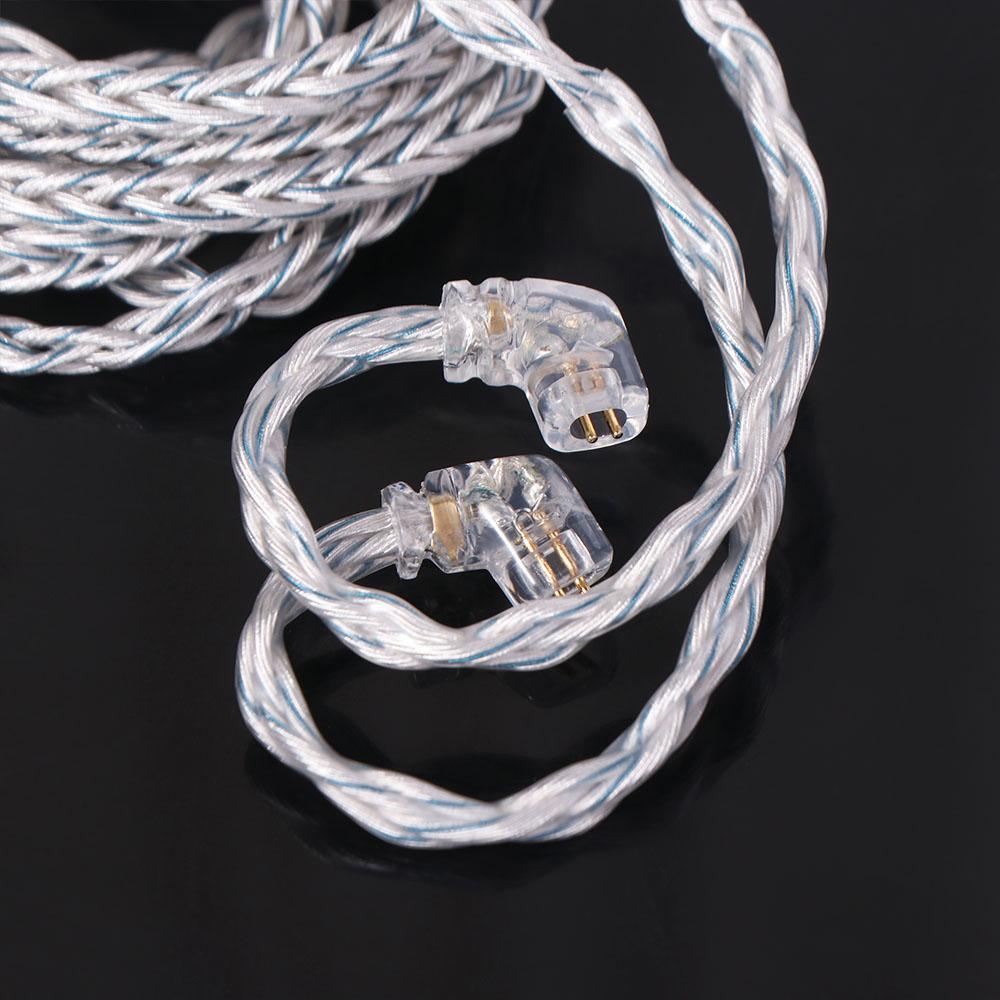 784 Cores KZ Headphone Cord Silver Plated Headset Wire KZ KZ Earphones Cable Music Enthusiasts