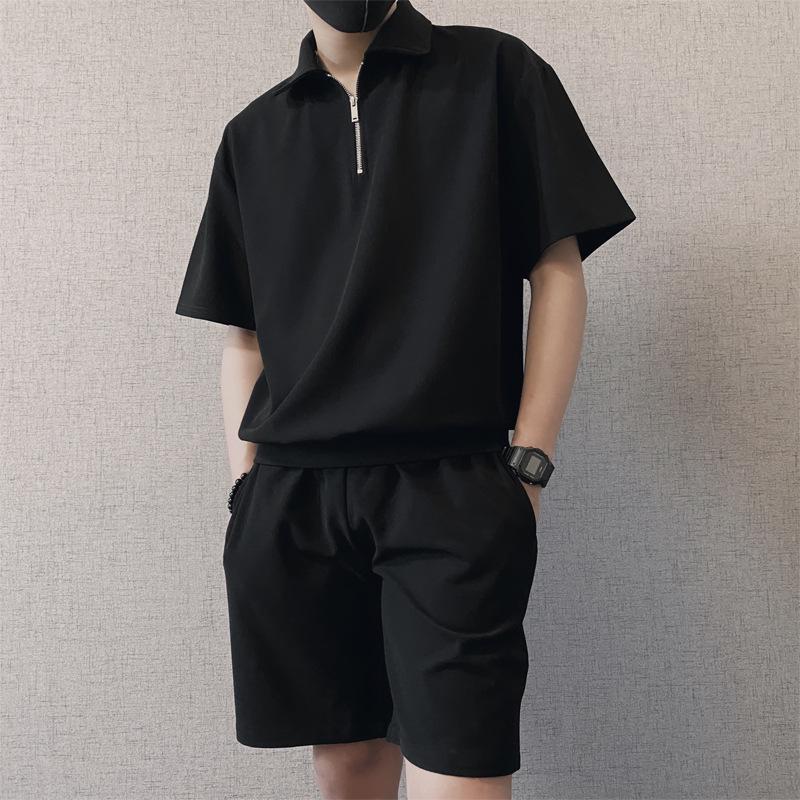 

Мужская модная футболка-поло с коротким рукавом 2024: Летняя повседневная спортивная одежда XXXL чёрный