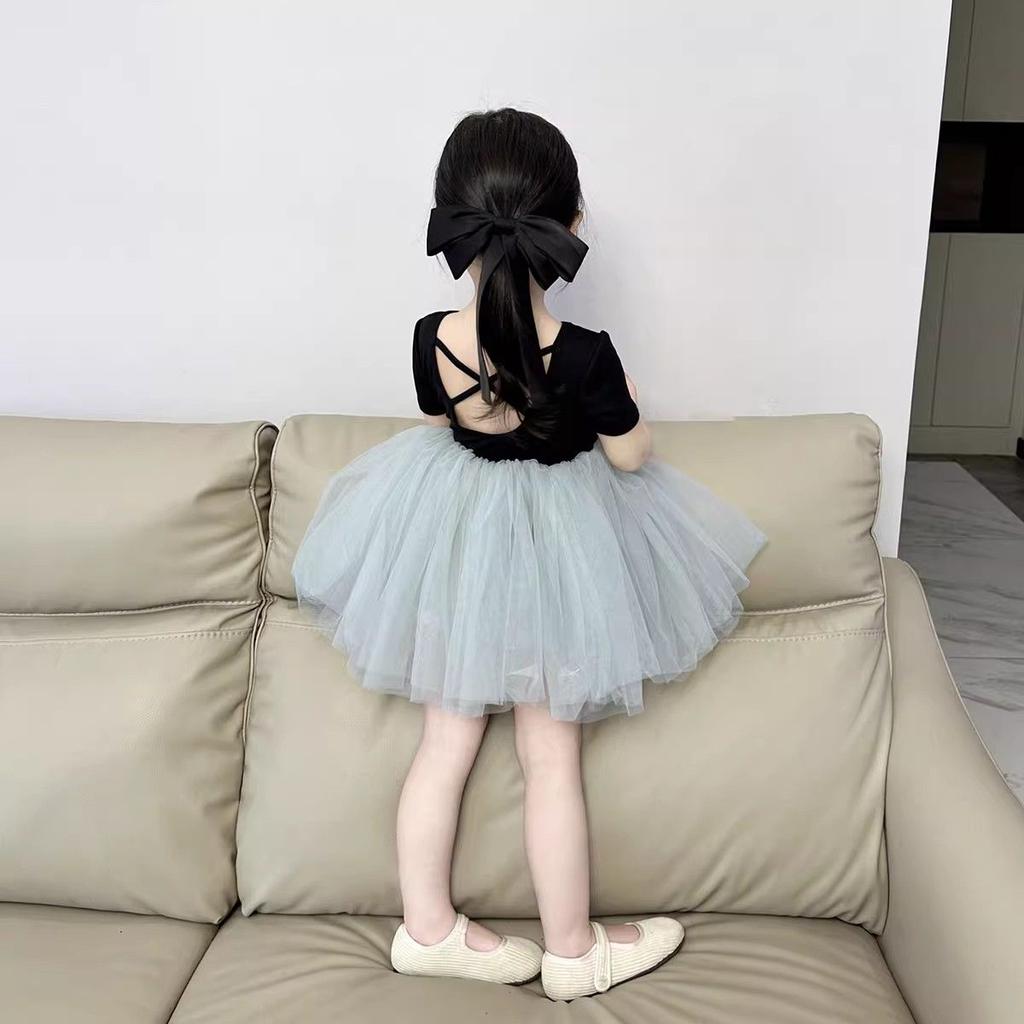 Girls' Short Sleeved Dress Summer Baby's Stylish Mesh Dress Fluffy Dress Girls' Princess Dress Children's Dress