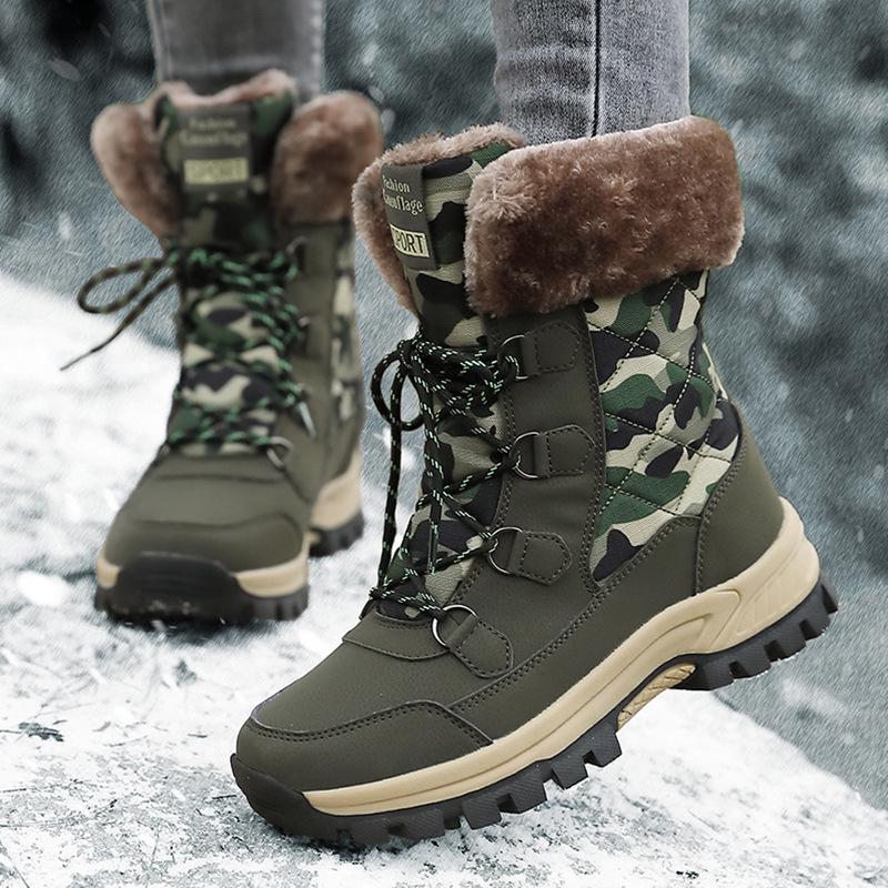 Women's High-Top Winter Snow Boots - Warm Cotton Shoes