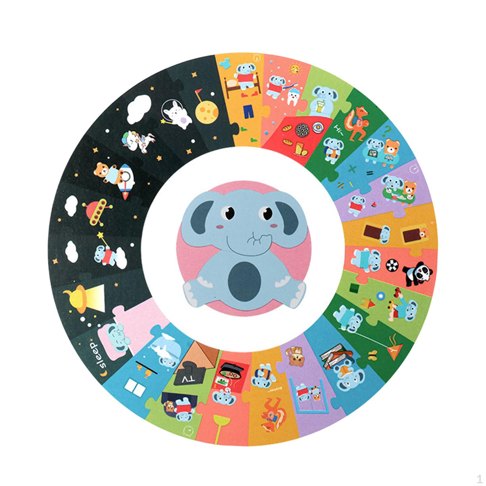 

Teaching Time Visual Schedule Morning Bedtime Fine Motor Skills Gift for Kids Parent Child