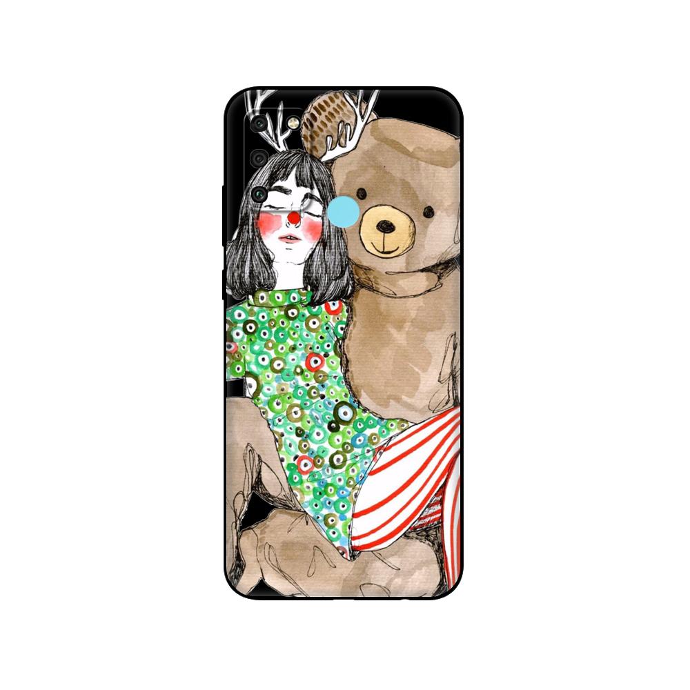 Schwarze TPU-Hülle für Huawei Honor 8a Prime 8s Prime 9 Lite honor 9A 9C 9X Premium 9x Pro 9S Frohe Weihnachten Schneemann Neujahr