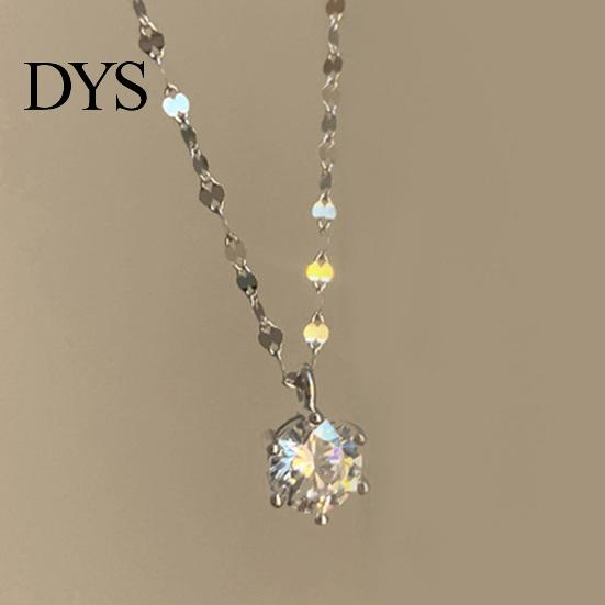 Rhinestone Women Necklace Luxurious High-end Shiny Geometric Neck Chain Female Jewelry Pendant