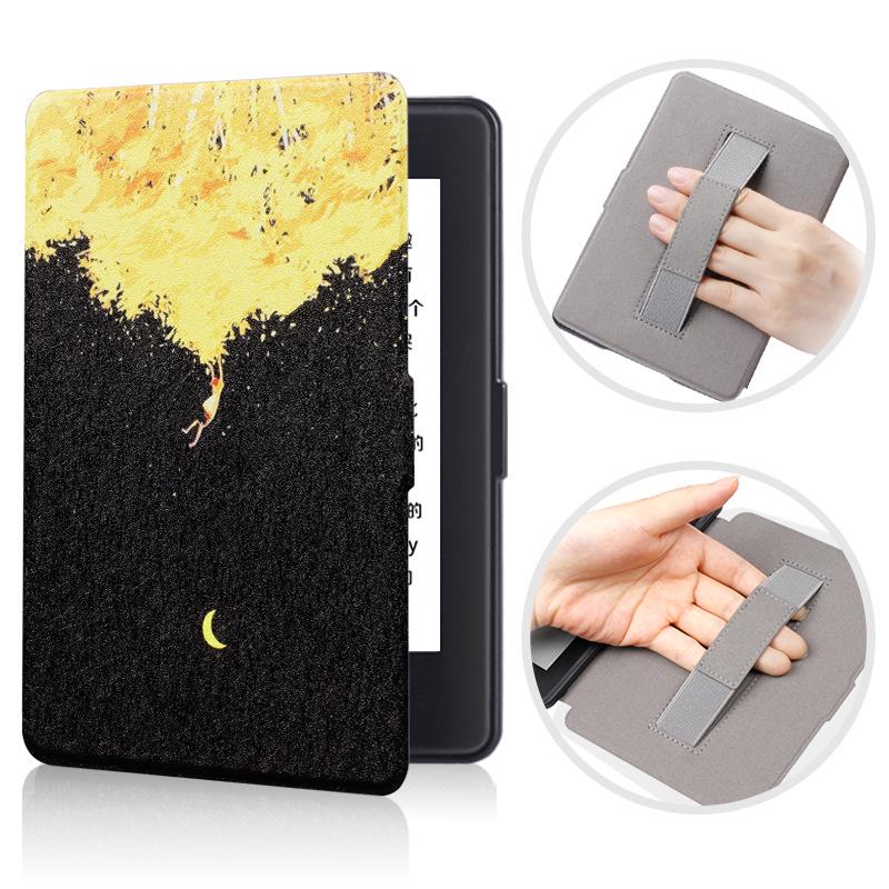 Handheld Protective Case for Kindle Paperwhite 3/2 – Slim Painted Shell with Hand Holder