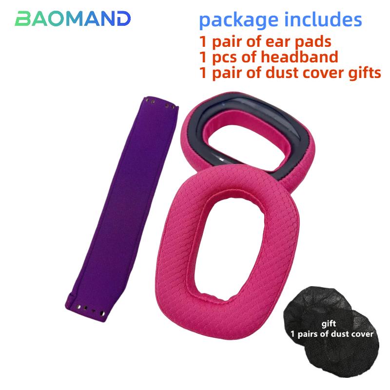 1 Set Replacement Ear Pads Earpads Headband for Logitech G435 G335 Headphones Memory Foam Ear Cushion Cover