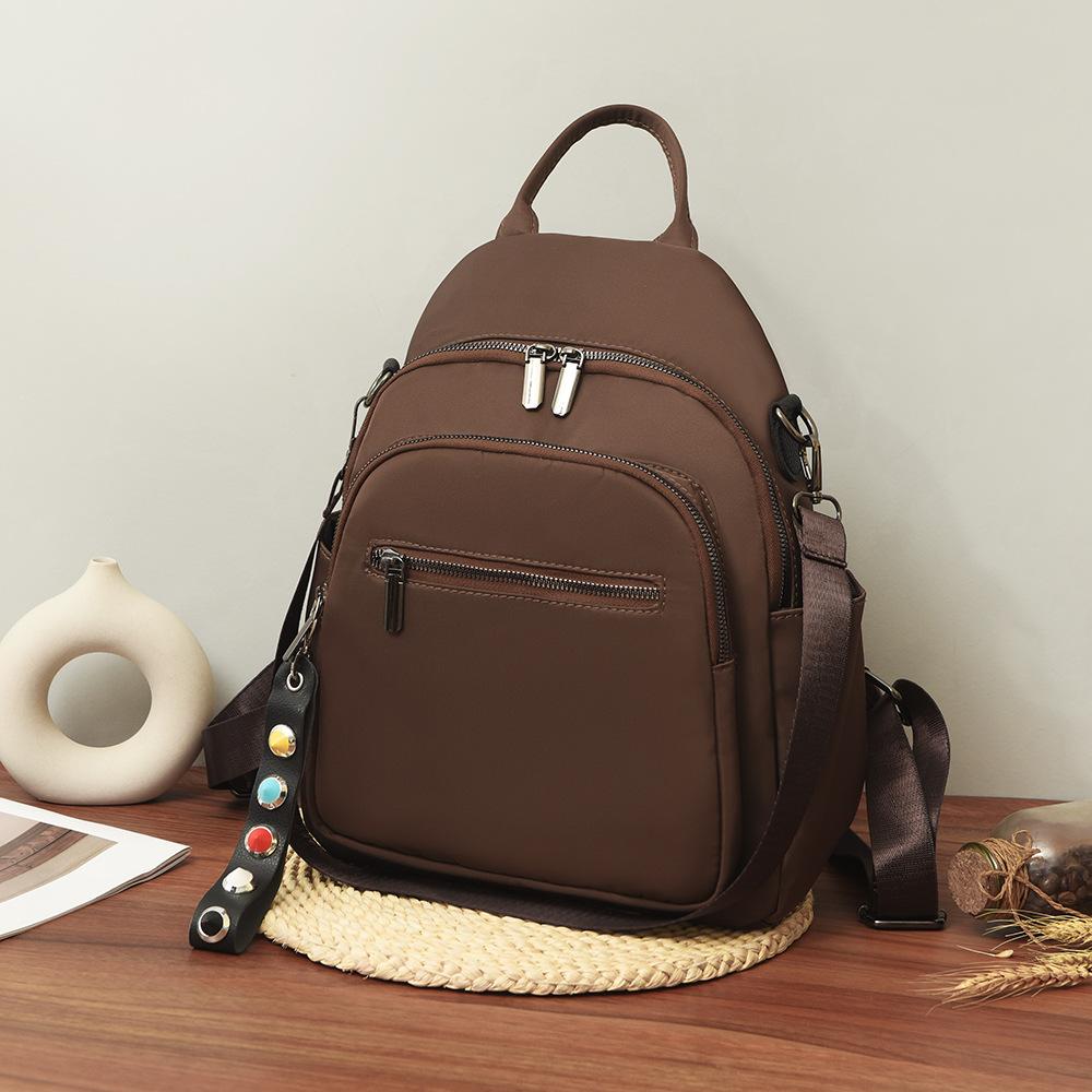 Women s New Backpack, Casual Backpack, Lightweight Travel Backpack, Single Shoulder Bag, Solid Color, Simple Commuting Bag
