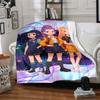 1pc Hunter X Kopo group - Themed Flannel Blanket - Suitable for Bed, Home Decor, Graduation Gifts, Easter, Back to School, ChristmasA88