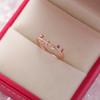 Neue Zarte Zirkon Ringe Micro-intarsien Kristall Elegante Blumen Herz Ringe Für Frauen Verstellbare Öffnung Ringe Partei Schmuck