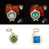 Genshin Impact Seven Elements Keychain Featuring Geo Anemo Electro Dendro Hydro Pyro Cryo Design