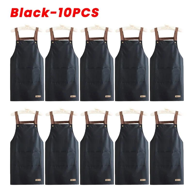 Multipurpose Waterproof Oilproof Kitchen Apron For Cooking Grilling Adult Work Smock Catering Industry Simple Chic Design
