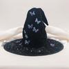 Bowknot Decoration Hat Women's Witch Hat Cosplay Witch Hat Theme Party Headwear for Adult Women Men