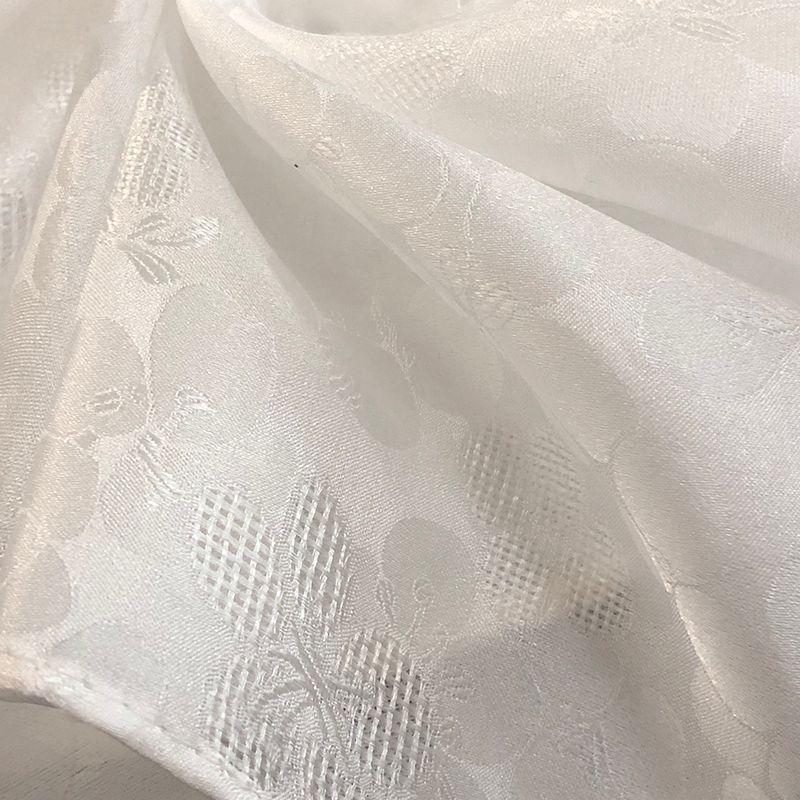 

Huachanyu Silk Hollow Pure White Handkerchief PA This White small floral 27*27