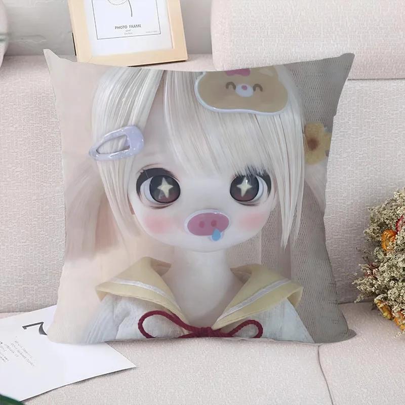 Fall Pillow Cover x B-Barbie Dolls Decorative Pillowcases  Car Decoration Sofa Cushions Cushion Covers for Bed Pillows