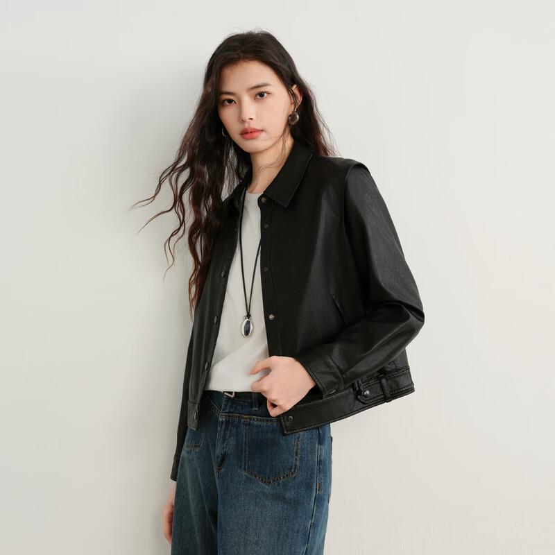 

Elva Island Women s PU Leather Biker Jacket L