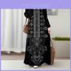 Ethnic Folk Long Dress With Flowy Skirt For Party And Casual Wear