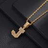 26 English Letters Pendant Necklace Copper Inlaid Zircon Versatile Jewelry Necklace
