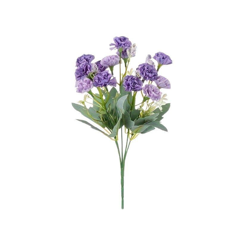 Artificial Carnation Flower Bouquet Vibrant Multicolor Fade Resistant Fake Flower For Home Wedding Garden Outdoor Decor
