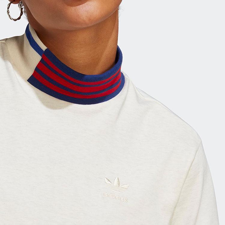 Adidas Originals Three Stripes Sport Short Sleeve T-Shirt Women Tops White IC5223