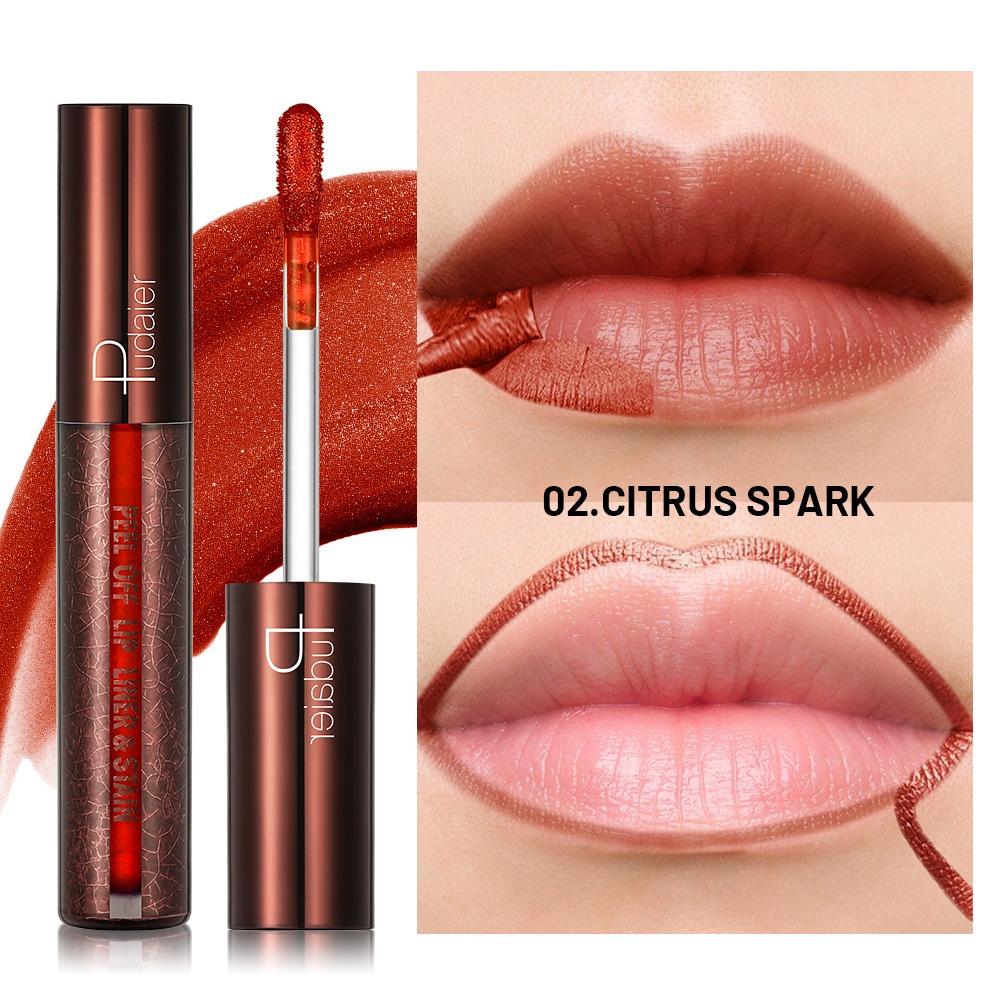 Waterproof Liquid Peel-off Lip Gloss Rose Red Brown Matte Lipstick Non-stick Cup Lasting Makeup Moisturizing Lip Tattoo Pigment