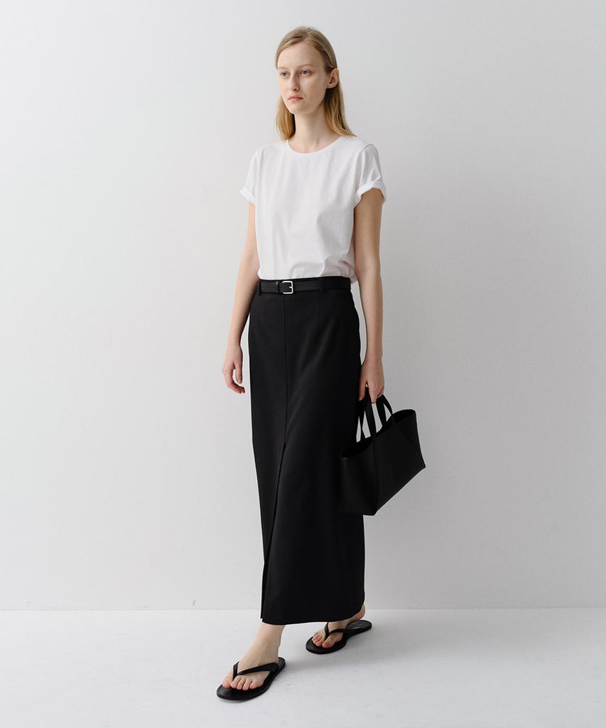 Ia Long Slit Skirt (Black)