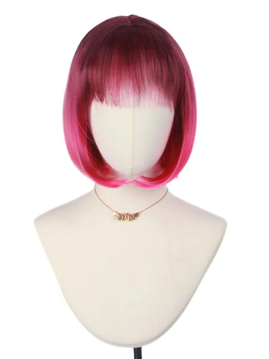 

Fashion Personality Red Rose Bobo Head Short Hair Wig High Quality Synthetic Short Hair Wig Women s Wig