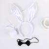 Plush Rabbit Ear Shape Headband Bowtie and Tail Set Carnival Costume Supplies