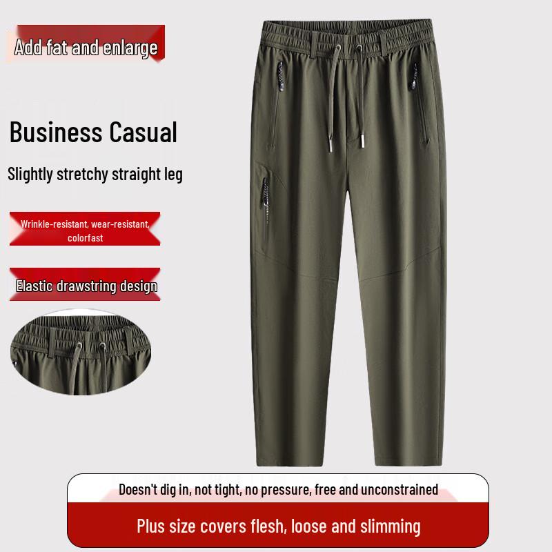 

Men s Plus Size Loose Fit Straight-Leg Casual Pants 8XL