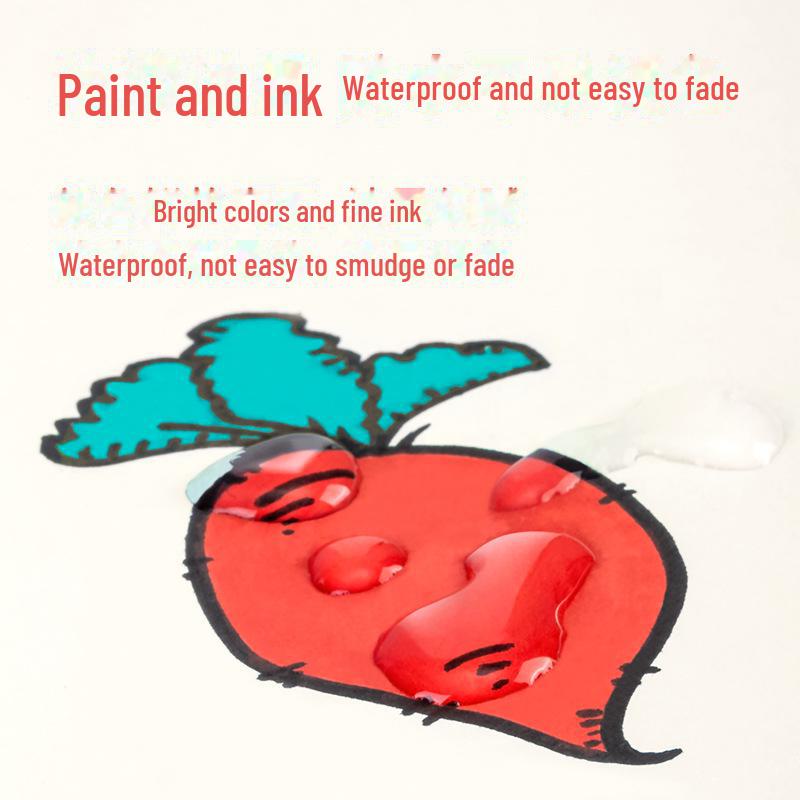 "Deli White Waterproof & Oil-Proof Tire Paint Marker - Non-Fading Oily Graffiti Pen"