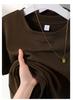 Women's Ribbed Cotton Round Neck T-Shirt - Short Sleeve, Casual Slim Fit, Summer Essential