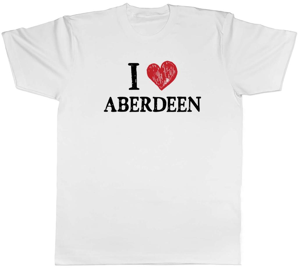 I Love Aberdeen Unisexs TShirt Scotland North Sea Tee Gift