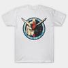 Men Black Print T-shirt Super Large TShirtGundam Badge No-Cut Transfer Paper Print Cotton Tshirt
