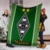 Personalized Custom Name Blanket - Borussia Mönchengladbach Print Design,Blanket for Sofa,Bed,Travel,Camping - Soft and Warm, Great Gift