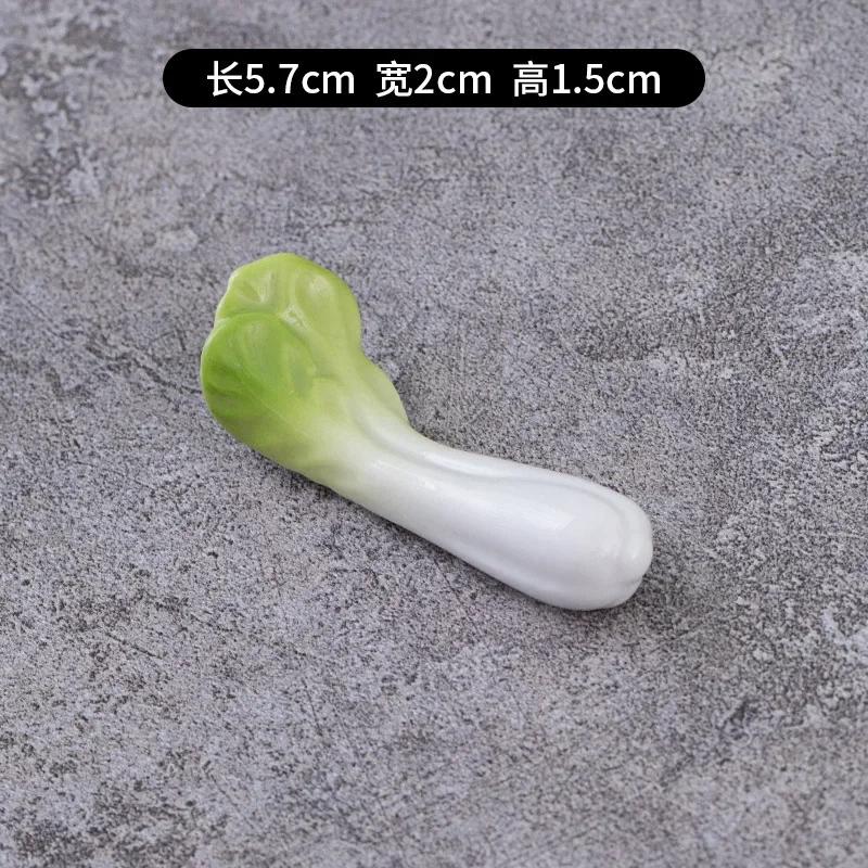 Ceramic Chopstick Holder Japanese Style Mushroom Chili Vegetable Chop Stick Racks Kitchen Decorative Spoon Fork Rest Tableware