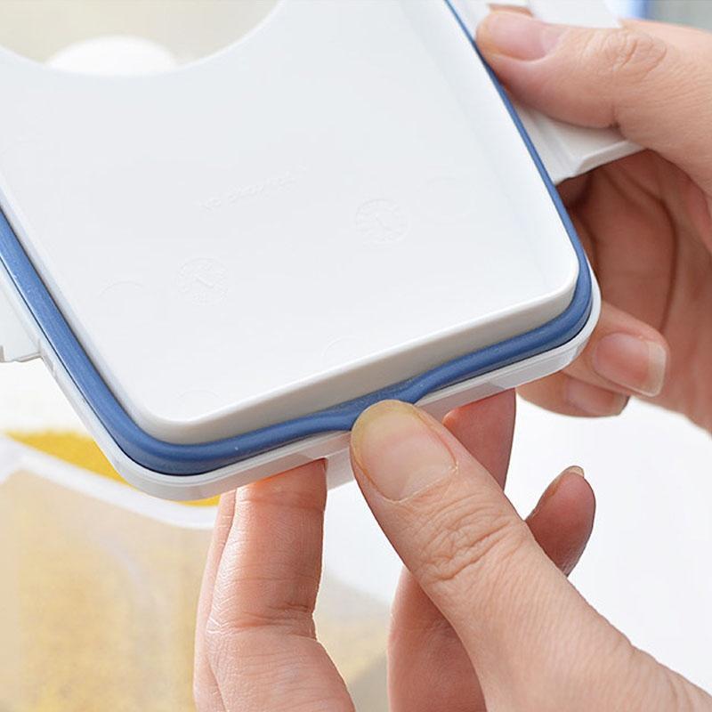 High Quality PP Cereal Dispenser Storage Box Kitchen Food Grain Rice Containers with Measuring Cup